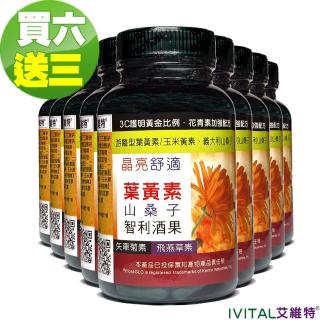 IVITAL艾維特®雙花青素葉黃素EX加強膠囊30粒「買6送3瓶組」全素